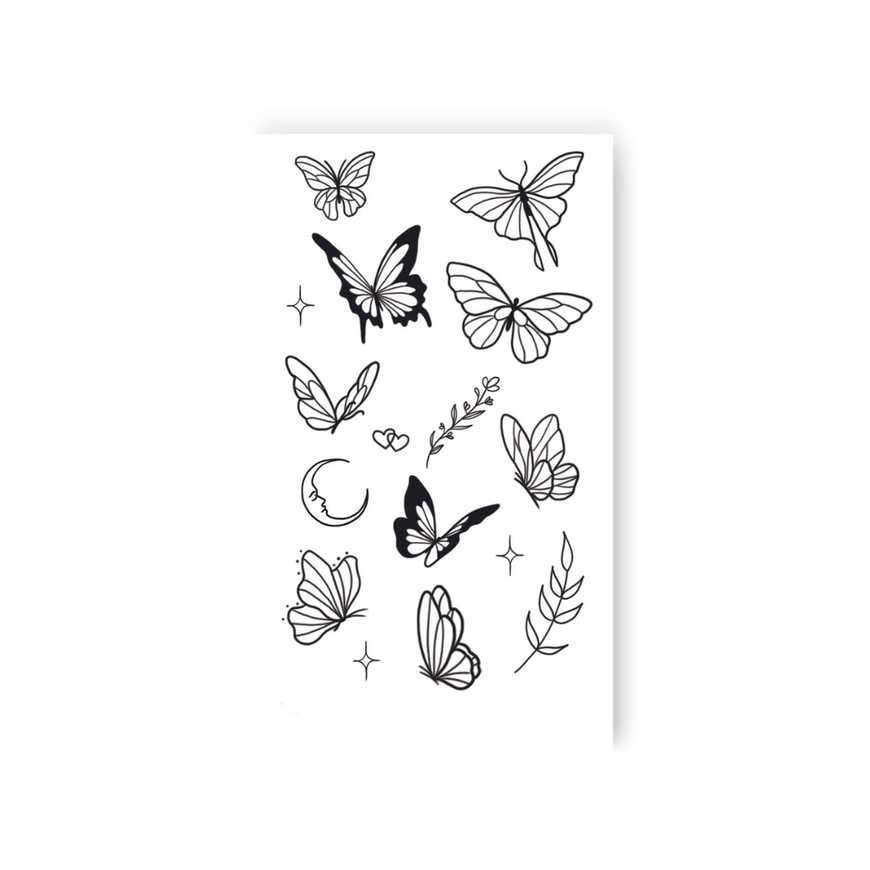 Тимчасове Тату «9 Метеликів»