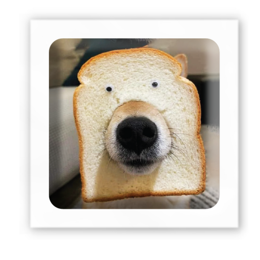 Тимчасове 3D-стікер "Хлібний пес"