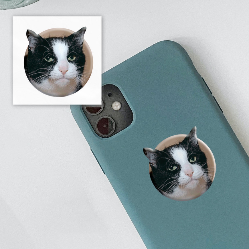 Временное 3D-стикер "Мем эмоциональный кот"