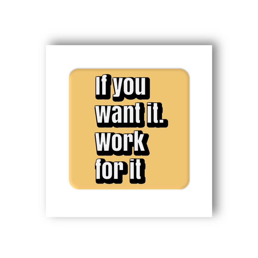 Временное 3D-стикер "Хочешь-работай"