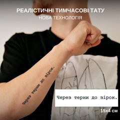 Долгосрочное тату "Через тернии к звёздам" темнеет через 24 часа