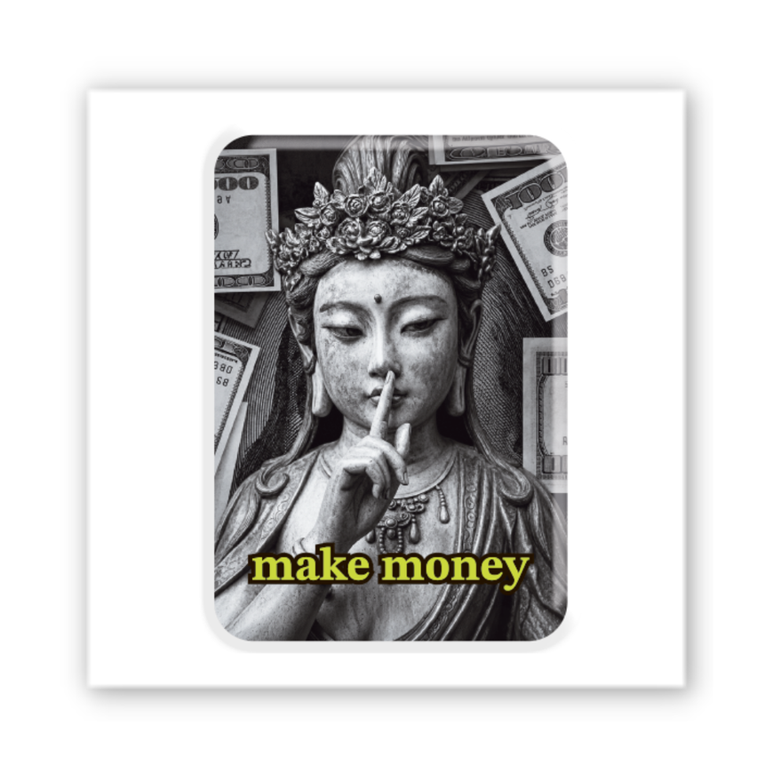 3D наклейка "Make Money"