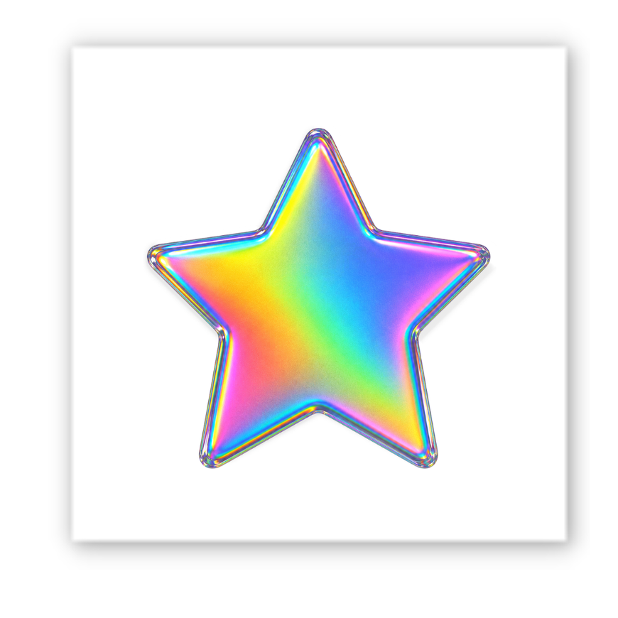 Объемная наклейка "Hologram Star"