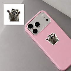 3D наклейка на телефон "Єнот"
