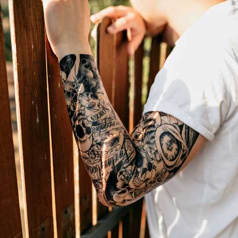Значение татуировки Череп (40+ фото)