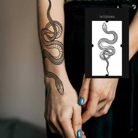 Татуировка змея на ноге: символика и история - steklorez69.ru
