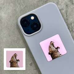 Об'ємна наліпка "Pink wild cat"