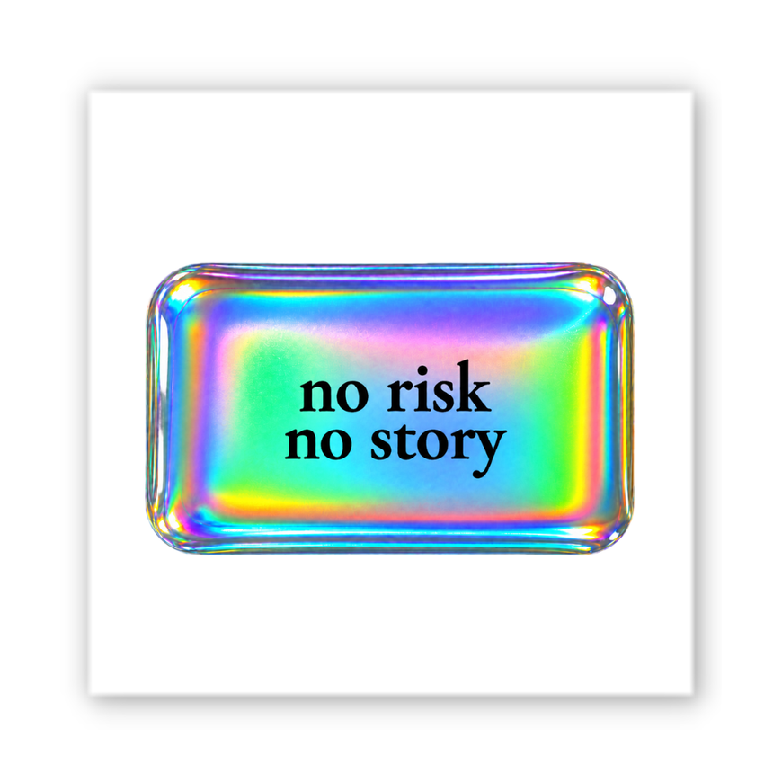 Обʼємна 3D наклейка "No Risk - No Story"