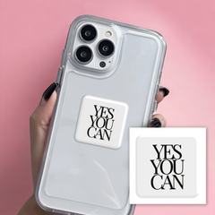 Временное 3D-стикер "Yes you can"