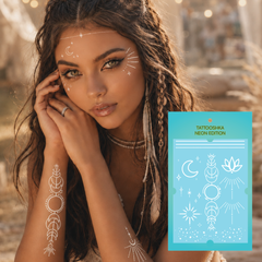 Тимчасове Білі неонові тату "Moon Magic Set"