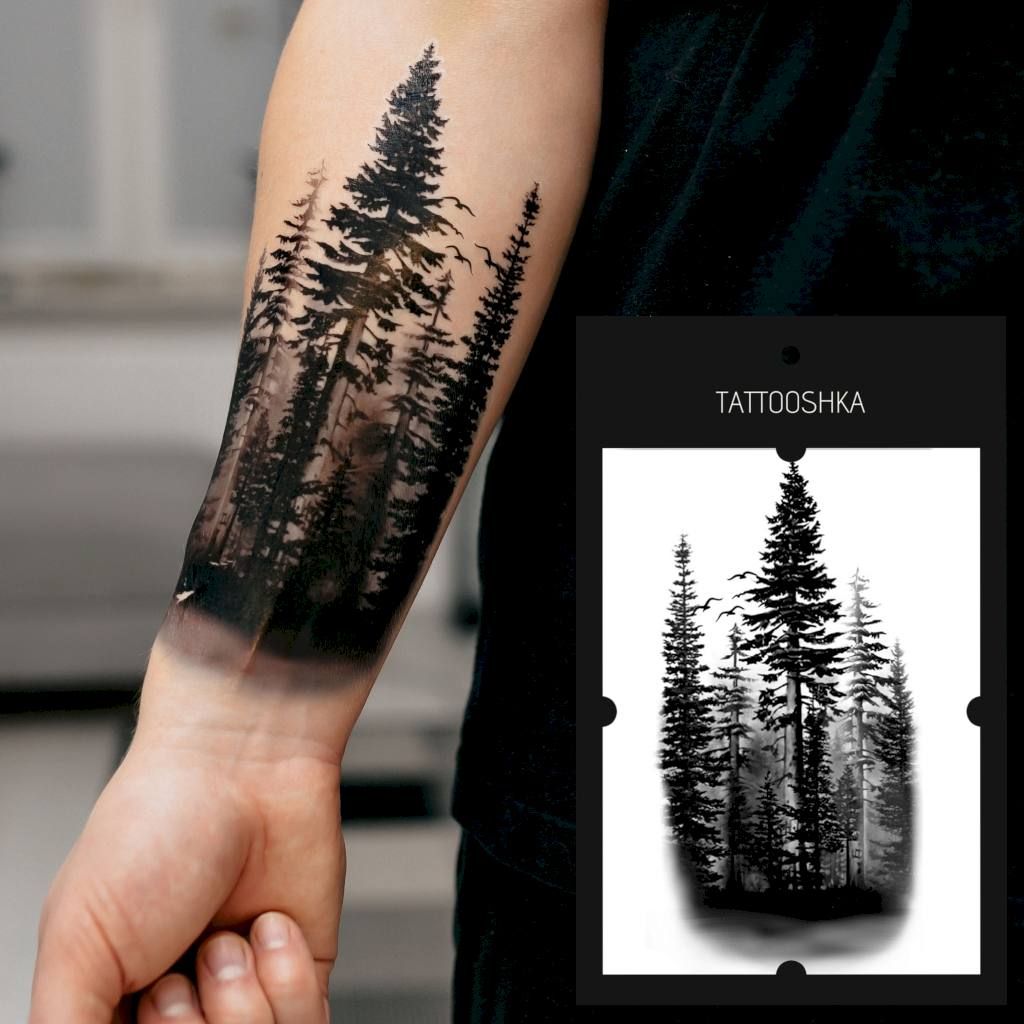 Тату лес – 4 фото | Татуировки с изображением леса