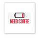 Объемная наклейка "Need coffee"