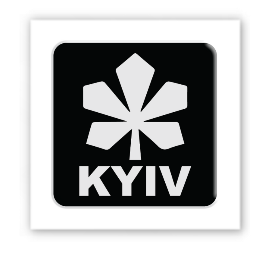 Временное 3D-стикер "KYIV" black