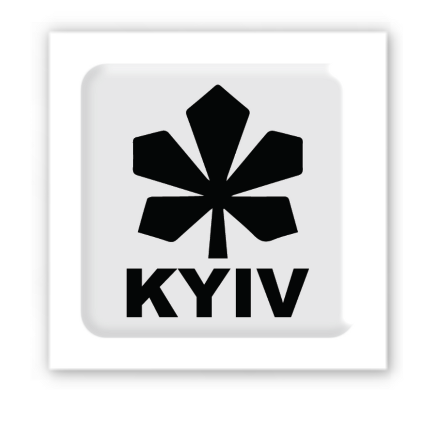 Временное 3D-стикер "KYIV" white