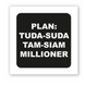 Объемная наклейка "Plan: tuda-suda"