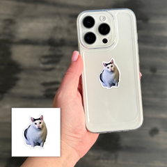 3D наклейка на телефон "Cat Says"