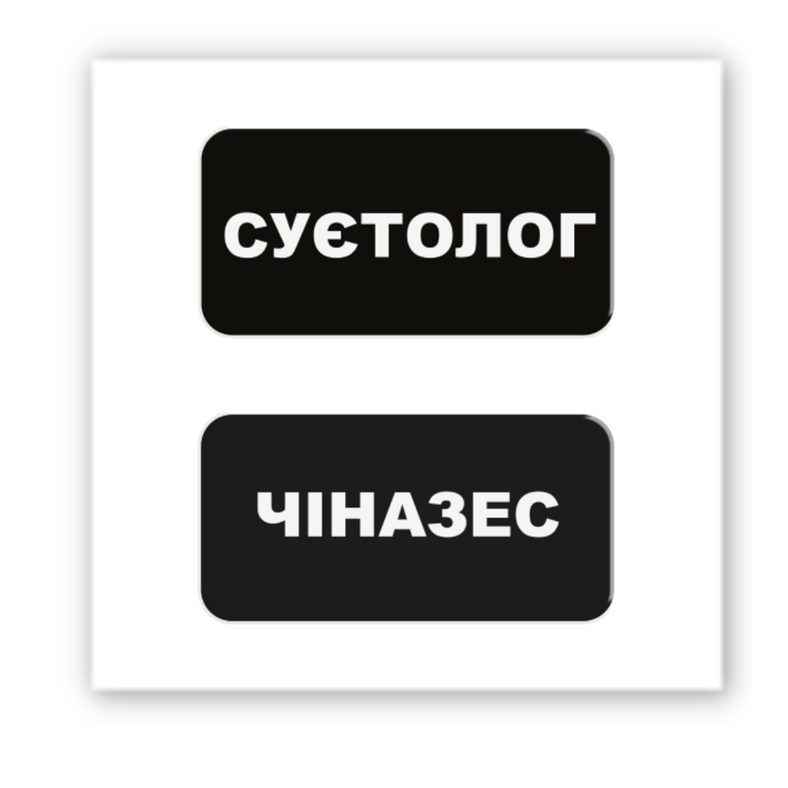 Тимчасове Об'ємна наліпка "Суєтолог"