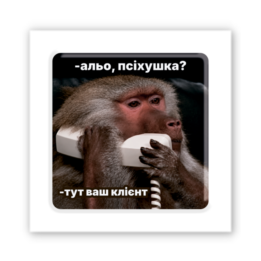 3D стікер "Алло, псіхушка?"
