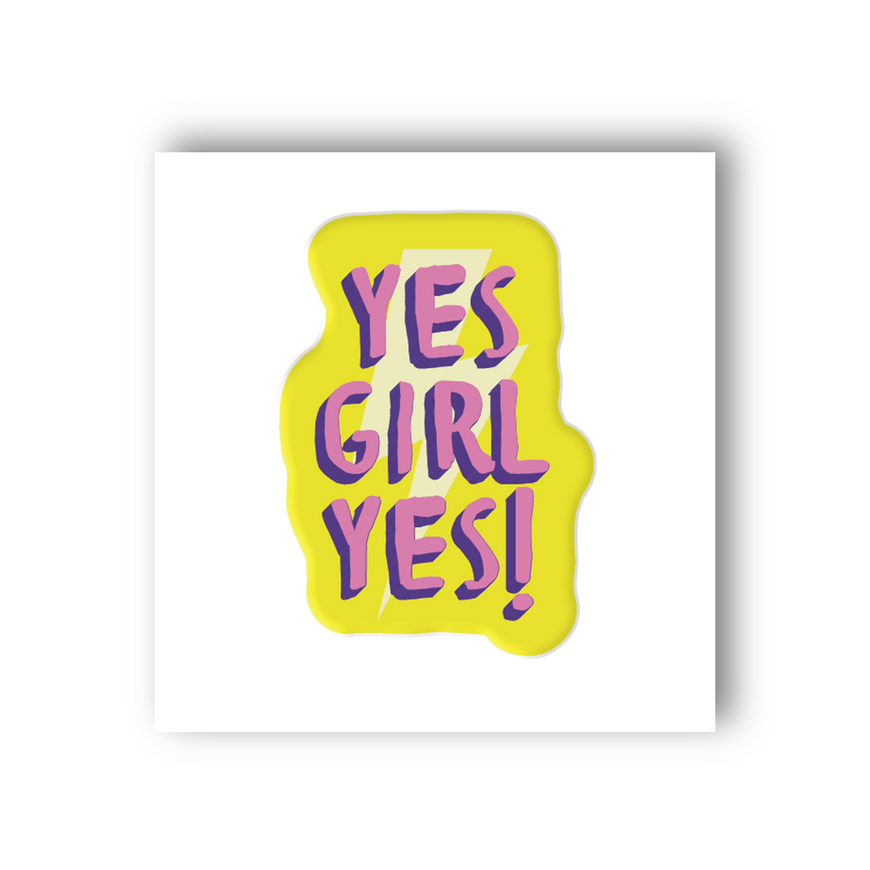 Временное 3D-стикер "Да, девочка"